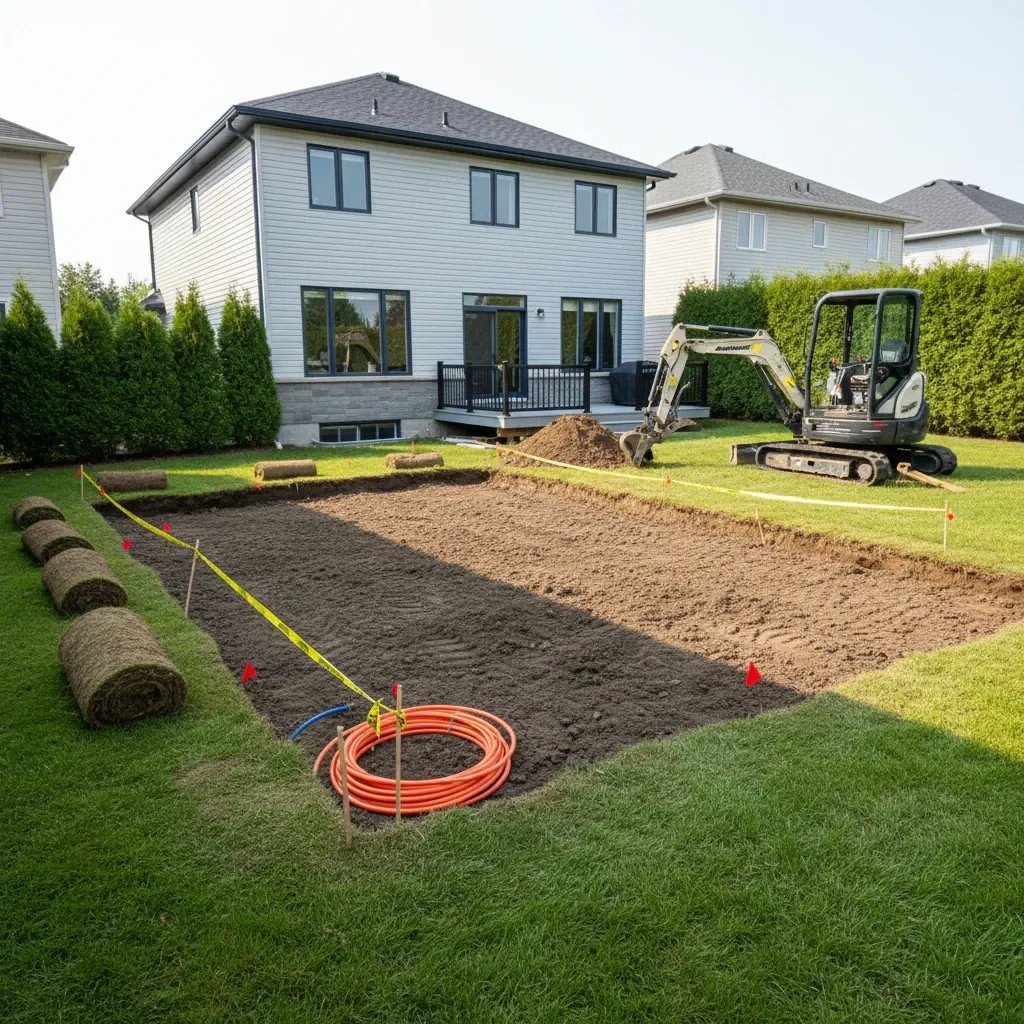 Professional Excavating contractor by Urban Landscaping Laval in Laval